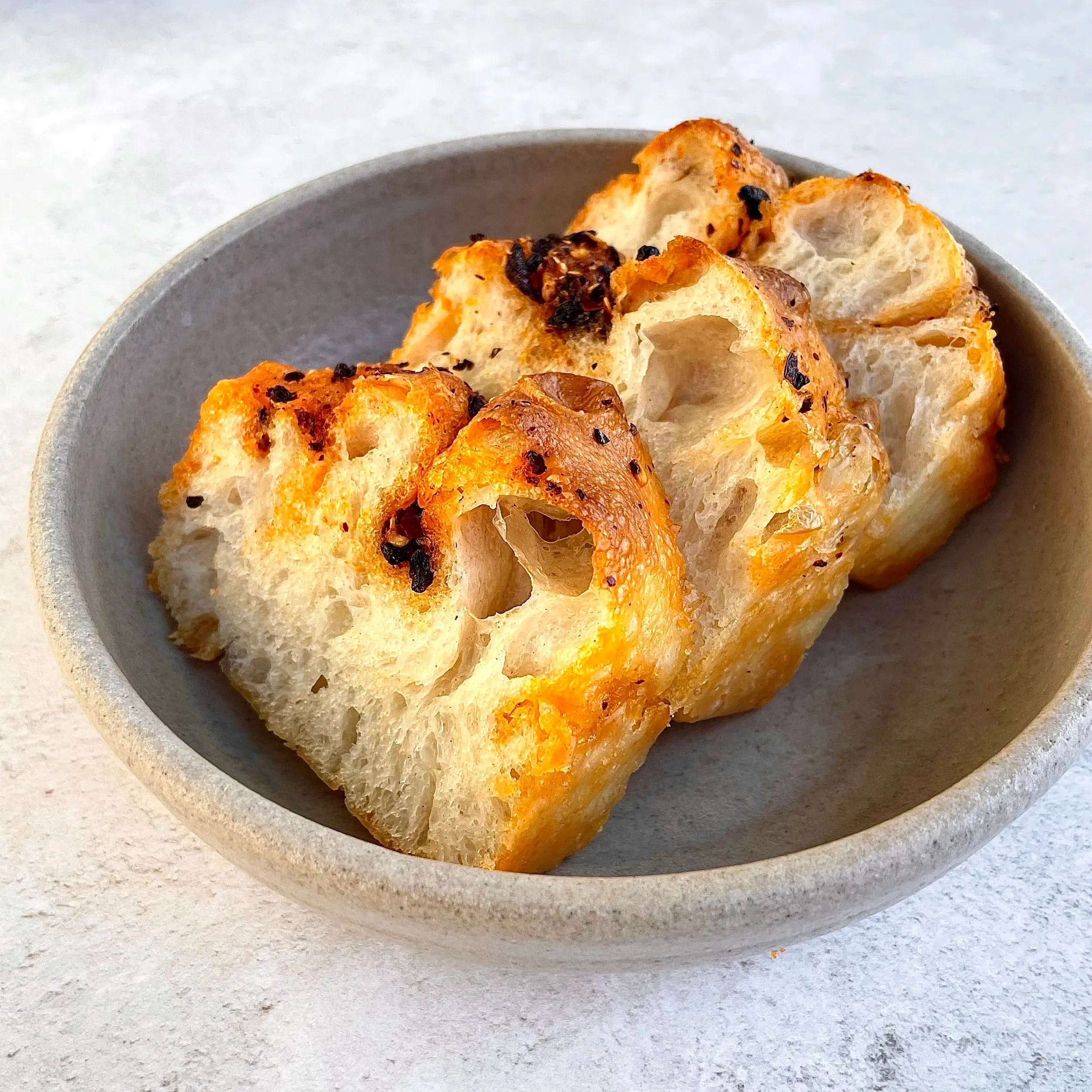 Chilli oil foccacia
