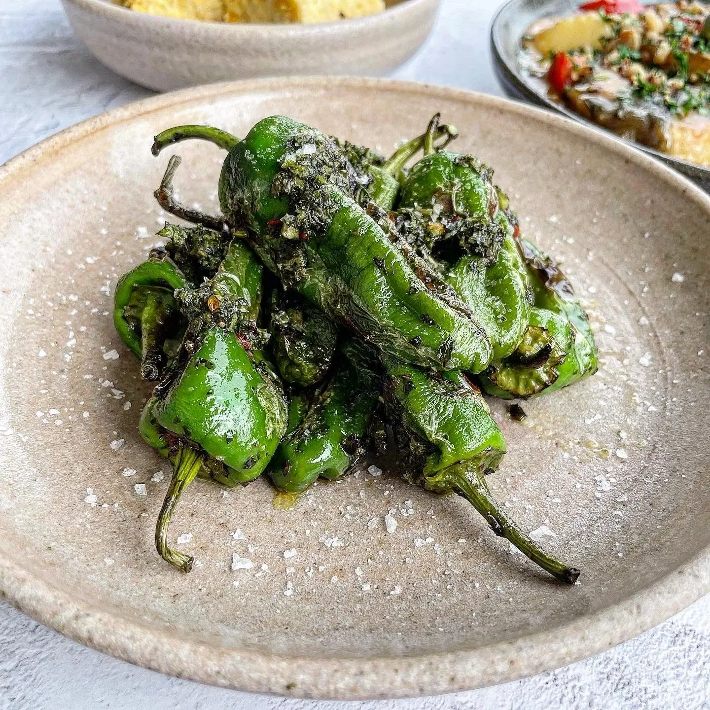 Fried padrón peppers